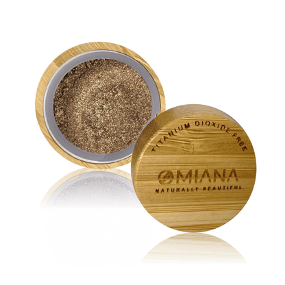 Omiana Beauty Eyeshadow Golden Olive Shimmer Loose Powder Two-Ingredient Shimmer Eyeshadow  - No Titanium Dioxide, Zinc Oxide, Clay, & More!